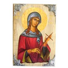 Paleologic icon of saint marina. Wooden Icon Saint Marina P16 30x21 Cm