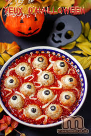 Yeux D Halloween A La Sauce Tomate Macaronette Et Cie Diner Pour Halloween Recettes De Cuisine Yeux Halloween