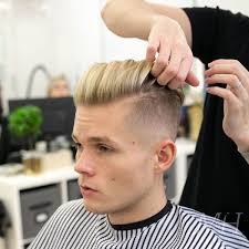 Shaping up fade with sideburns. Blonde Skin Fade With Long Top Man For Himself