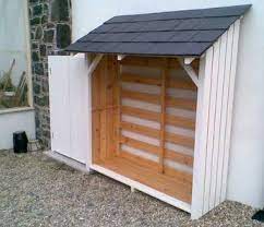 White Slate Log Store More Backyard Storage Backyard Sheds Backyard Shed