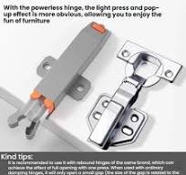 Heavy-Duty Cabinet Door Concealed Push-Type Adjustable Self-Locking Rebounder