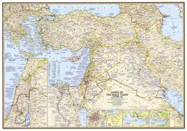 Lands Of The Bible Wall Map Tubed National Geographic