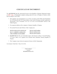 The certificate of completion only proves that you have taken a course, or done some study. Difference Between Certificate Of Good Standing And Certificate Of Incumbency Registration Information For A Pdf Free Download A Certificate Of Incumbency Is An Alternative To The Companies House Issued Certificate