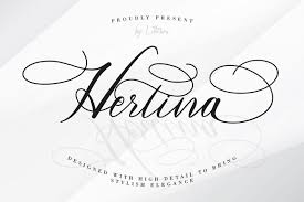 1 2 3 4 5 6 7 8 9 10. Hertina Calligraphy Font Befonts Com