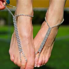 Graceful Women Barefoot Beach Sandals Bridal Wedding Diamante Anklet Foot  Jewellery Crystal Chain Anklets For Lady Girl Gift - Anklets - AliExpress