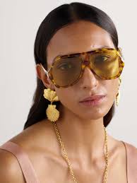 Lunettes de soleil aviateur en acétate effet écaille Salomé CHLOÉ EYEWEAR  pour femme