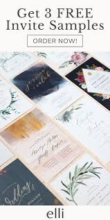Get 3 Free Invite Sample At Elli Com Wedding Invitation Styles Unique Wedding Invitations Custom Wedding Invitations