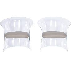 Mid century modern rare robert van horn lucite ribbon club lounge armchair 1970s. Vintage Flexuous Lucite Chairs At 1stdibs