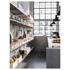 Kungsfors ماسورة تعليق مع رف شبكة تعليق ستينلس ستيل رماد Ikea