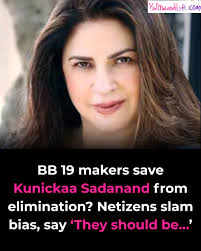 In Bigg Boss 19, Kunickaa Sadanand got the least votes and was set for  eviction, but Bigg Boss saved her through the App Room twist, where she  chose immunity. This move has