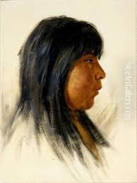 Untitled (profile Of A Pomo Indian) reproduction by Grace Carpenter Hudson  for sale