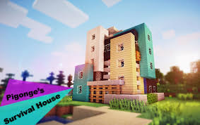 Modern house map will allow you to visit and explore the home of the future in the game minecraft pe. Contemporary Survival Starter House Creation 547