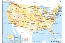 Us State Capitals And Major Cities Map States And Capitals State Capitals Usa State Capitals