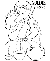 At the table in the kitchen, there were three bowls of porridge. Goldilocks And The Three Bears Coloring Pages Coloring Home