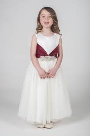 Burgundy Wine Trim Flower Girl Bridesmaid Dress Available In Other Colours Please See O Girls Bridesmaid Dresses Bridesmaid Dresses White Flower Girl Dresses