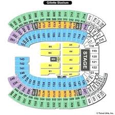 73 Efficient Gillette Stadium Seating Chart For Kenny Chesney