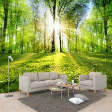 Also, you should immediately decide on purpose of decor and take into account details. Building Hardware 3d Sunshine Forest Self Adhesive Wallpaper Wall Mural Photo Living Room Decor Wallpaper Accessories