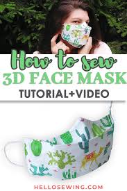 Please add 1/4 seam allowance for all the pattern. 3d Face Mask Diy How To Make A Simple 3d Mask At Home Hello Sewing