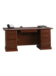 Shop the heritage hill collection 402159 executive desks from sauder furniture with free shipping. Sauder Heritage Hill 71 W Desk Cherry Office Depot