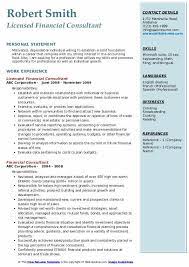It was quite frustrating for almost a year. Financial Consultant Resume Samples Qwikresume