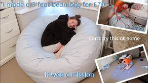 A crochet beanbag chair is an easy project even for the beginner. I Made A 5 Foot Bean Bag Youtube