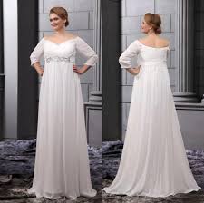 Wholesale Wedding Dresses Buy Chiffon 2014 Newest Plus Size Empire Waist Mat Ivory Chiffon Wedding Dress Wedding Dresses Plus Size Empire Waist Wedding Dress