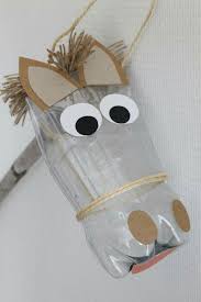 Paard Met Plastieken Fles Cowboy Crafts Diy For Kids Crafts For Kids