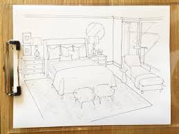 The Loveliest Master Bedroom Sketch Designed By Kendra Alicelanehome Sketch Design Interior Design Sketches Interior Sketch
