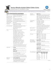 Also see for konica minolta bizhub c224e. Bizhub C364e C284e C224e Specification Amp Manualzz