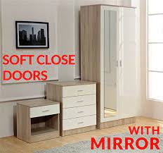Gladini High Gloss Mirrored 3 Piece Bedroom Furniture Set Https Www Amazon Co Uk Dp B016fgq8je Ref Cm S Bedroom Furniture Sets Bedroom Furniture Furniture