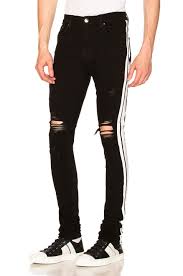 Black And White Striped Jeans Men Amiri Track Black Denim Jeans In Blw Black Modesens Black Denim Jeans Denim Jeans Black Denim