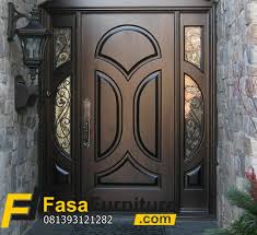 Pintu tidak hanya sekedar akses masuk dan keluar rumah. Model Pintu Utama Single Kaca Jendela Double Teralis Fasa Furniture Jepara Fasa Furniture Jepara