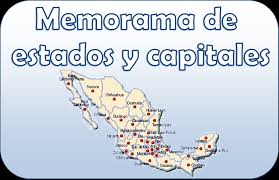 Home > méxico > mapas de méxico > mapa de méxico con estados y capitales. Memorama De Estados Y Capitales Material Educativo