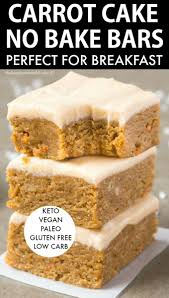 No Bake Carrot Cake Breakfast Bars Keto Vegan Paleo Recipe Keto Dessert Easy Keto Dessert Recipes Raw Carrot Cakes