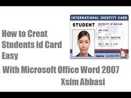 Luckily, student credit cards don't usually have annual fees. How To Creat Easy Student Id Card With Microsoft Office Word 2007 2018 Youtube