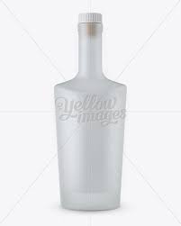 Frosted Glass Vodka Bottle W Bung Mockup Front View In Bottle Mockups On Yellow Images Object Mockups Vodka Bottle Vodka Bottle Mockup