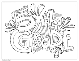 Grade Signs Classroom Doodles First Day Of School Activities School Coloring Pages Preschool Writing