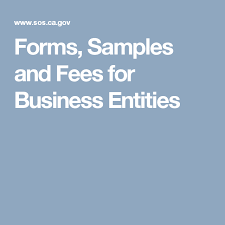 Forms Samples And Fees For Business Entities Business Legal Advice Business Tips