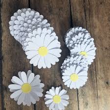 30 daisy confetti table scatter wedding flower confetti etsy flower confetti table scatter wedding bridal shower tables