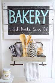 Farmhouse Kitchen Vintage Wood Bakery Sign Kitchen Decor Signs Kitchen Decor Farmhouse Kitchen Decor