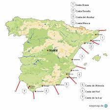 Sie ist ein dokument, das sie als nutzer des öffentlichen gesundheitssystem in spanien identifiziert. Stepmap Kustenabschnitte Spanien Mittelmeer Landkarte Fur Spanien