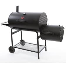 Char Griller Smokin Champ Charcoal Grill Horizontal Smoker In Black 1624 The Home Depot Charcoal Bbq Outdoor Bbq Grill Bbq Grill