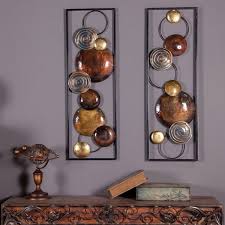 2 Piece Metal Wall Decor Set Starburst Wall Decor Plate Wall Decor Metal Wall Panel