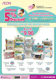 Special note * aeon mummy card and aeon credit card for aeon day promotion are not applied. Aeon Mommy S Card Additional 5 Discount 20 June 2018 6 July 2018
