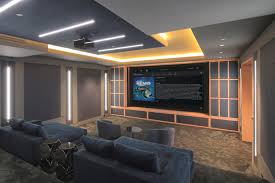 The use of textiles in the home theater design is diverse; Raleigh Home Theaters Home Theater Design Sales Install