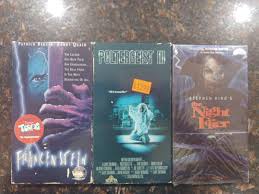 Lot of 3 scary horror creepy vhs tapes Poltergeist III Frankenstein night  flier
