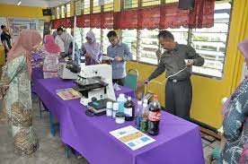 Penyelenggaraan pameran yang terdapat disekolah menyajikan sebuah materi pameran yang berisi hasil belajar siswa dari kegiatan pembelajaran maupun kegiatan ekstrakurikuler atau menyajikan karya seni rupa dan seniman profesional yang dapat diapresiasi oleh warga sekolah. Pameran Science For Fun Di Sekolah Kebangsaan Sg Merab Luar Fakulti Sains Dan Teknologi