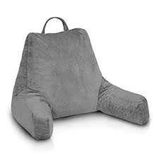 amazon com comfysure bedrest reading and tv pillow with arm rests shredded memory foam cushion for pregna bed rest pillow reading pillow with arms tv pillow