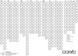 Free Copic Sketch Marker Color Chart Blank Copic Marker