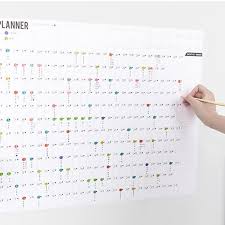 Lagi 2 bulan nak masuk tahun 2020! 2019 2020 Block Year Planner Daily Plan Paper Wall Calendar With 2 Sheet Eva Colorful Mark Stickers For Office School Shopee Malaysia